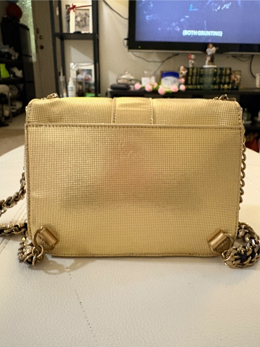 Christian Louboutin Metallic Gold Chain Mini Backpack - photo 2