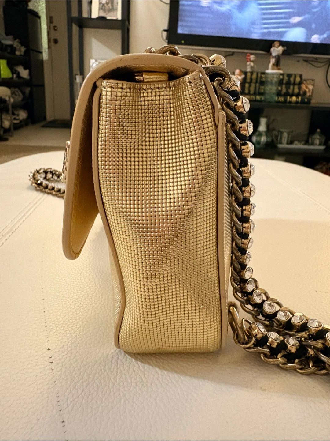 Christian Louboutin Metallic Gold Chain Mini Backpack - photo 5