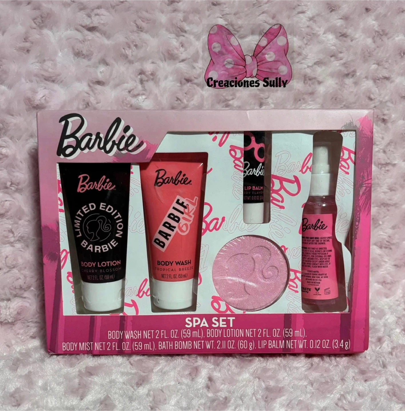 Barbie Spa Set - Body Wash, Lotion, Mist, Bomb, Balm