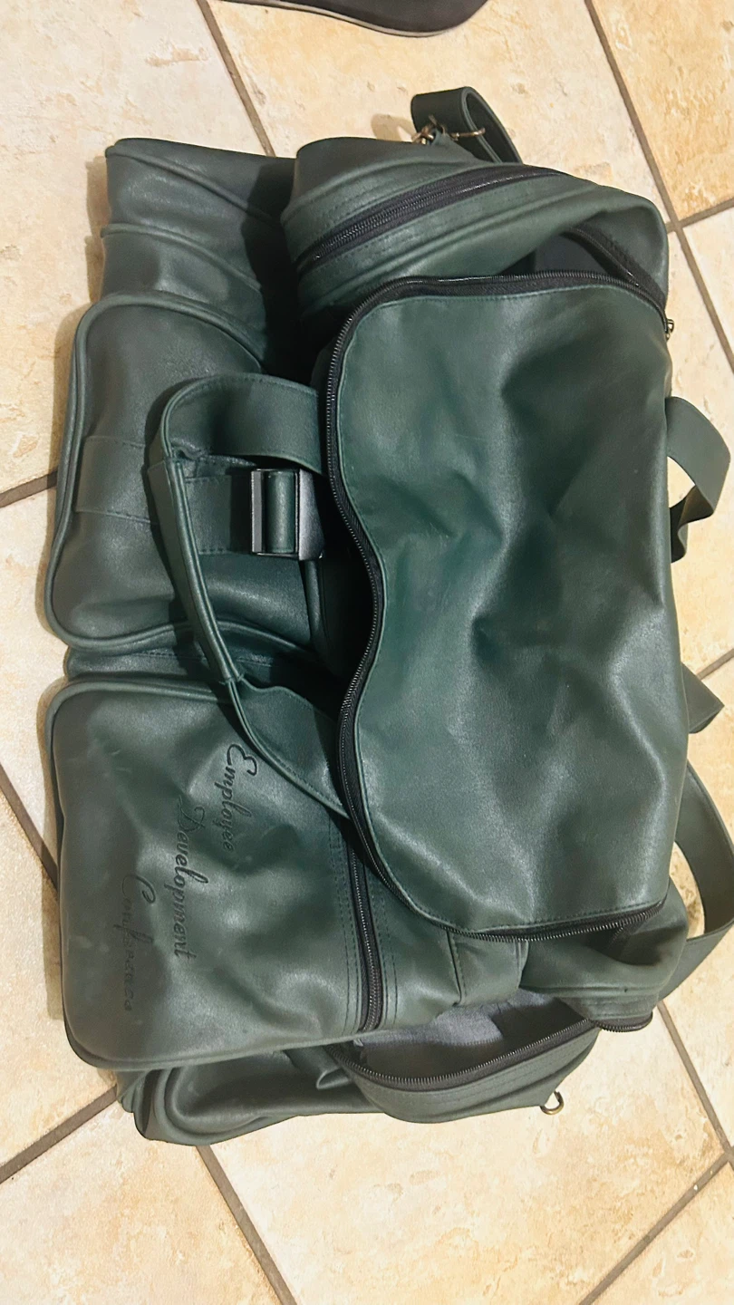Green Leather Backpack