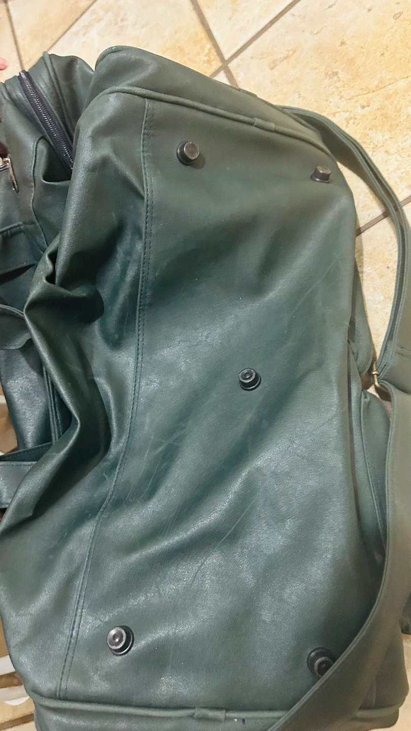 Green Leather Backpack - photo 3
