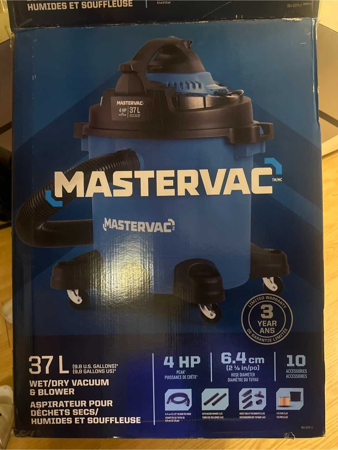 Mastervac 37L Wet/Dry Vacuum & Blower - photo 2