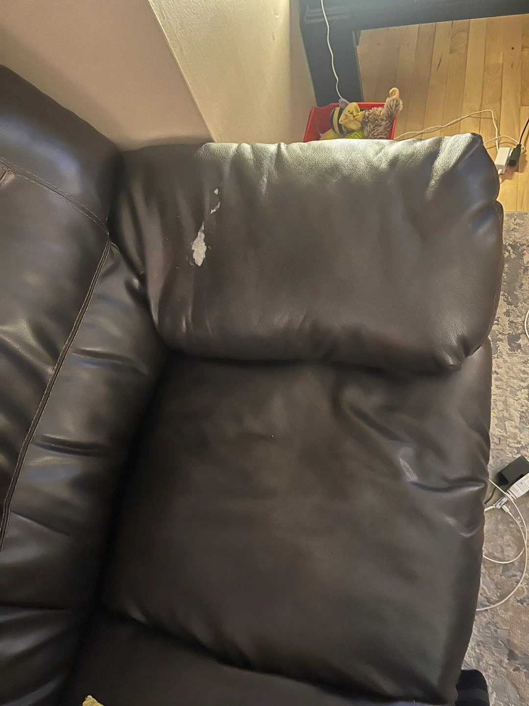 Brown Leather Sofa - photo 2