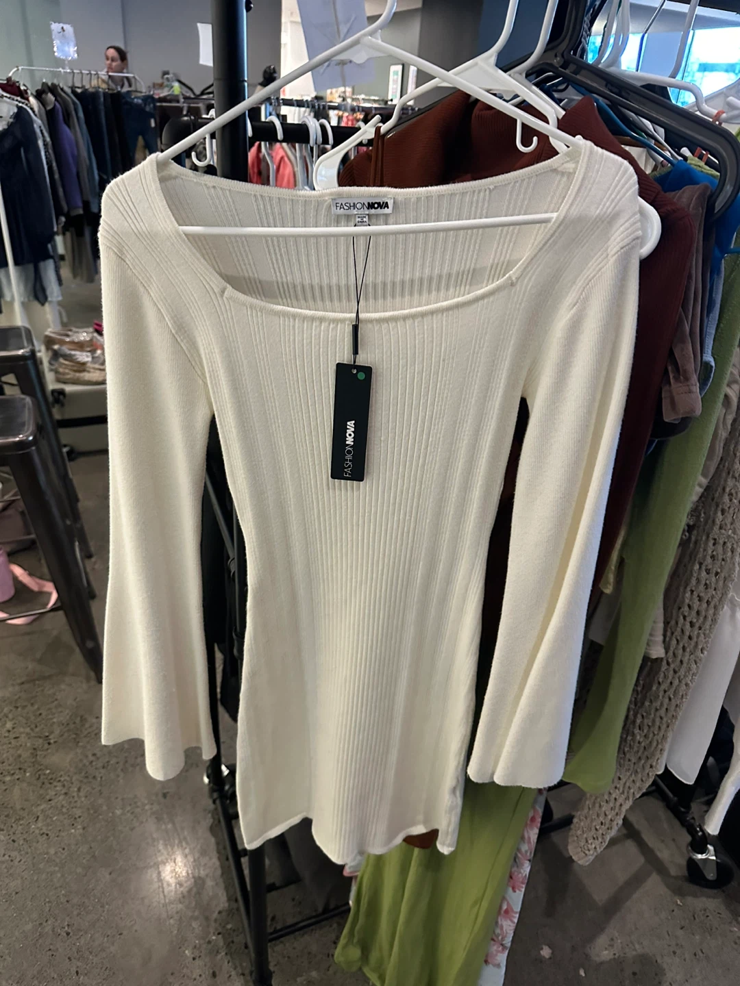 Fashion Nova Marie Sweater Mini Dress - Cream XS - photo 2