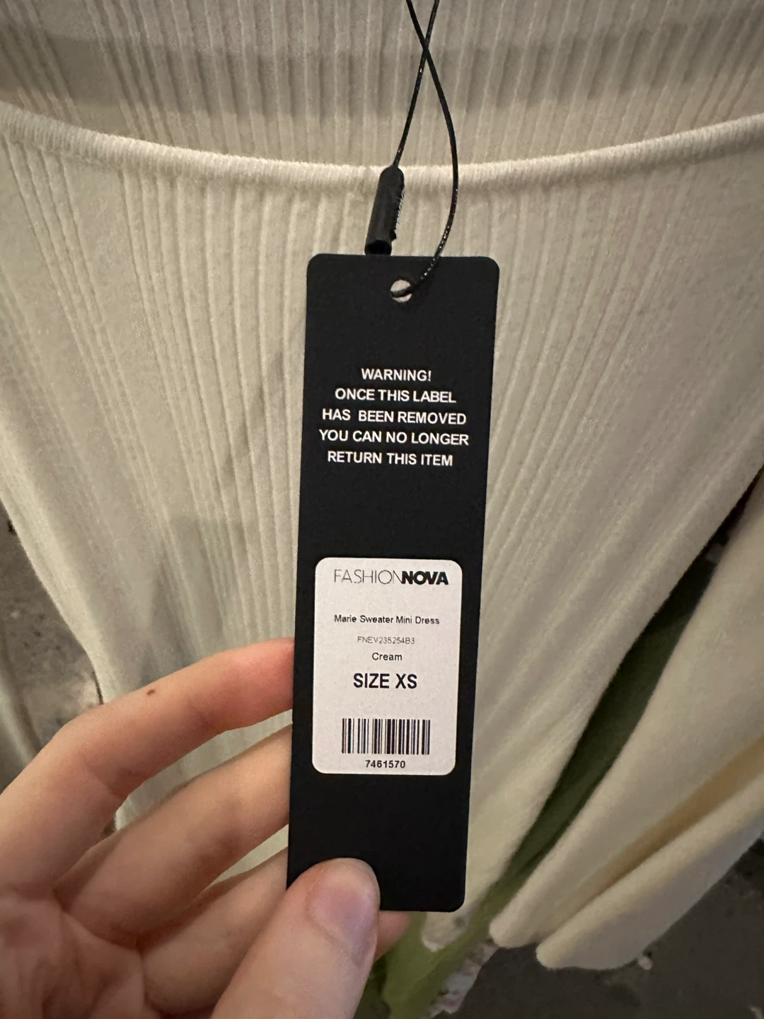 Fashion Nova Marie Sweater Mini Dress - Cream XS - photo 3