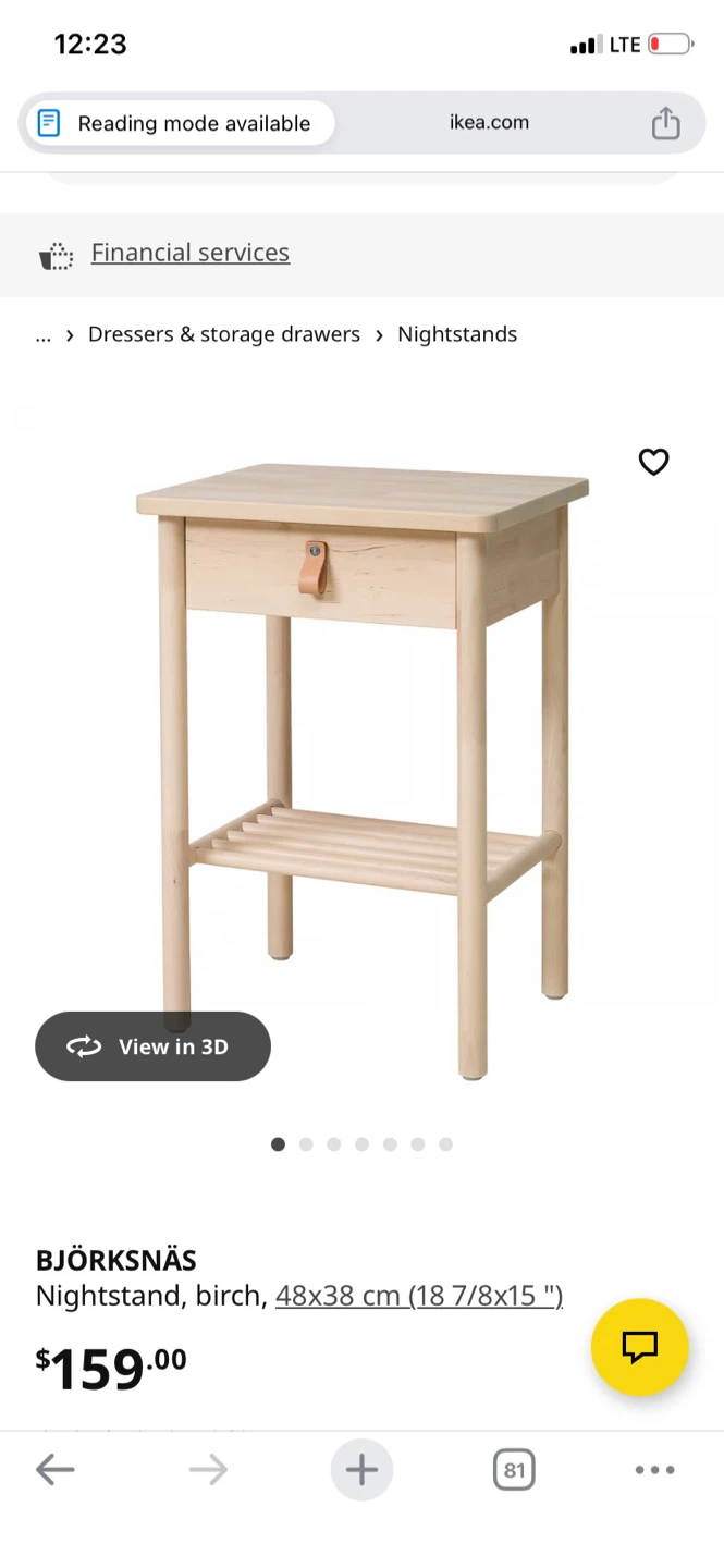 Set of 2 IKEA Björksnäs Birch Nightstands - photo 3