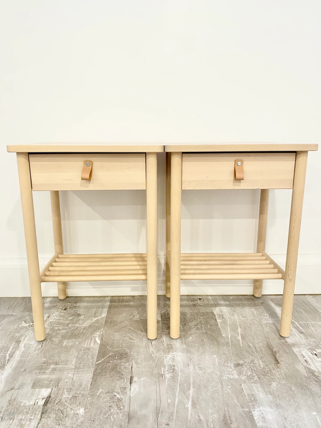 Set of 2 IKEA Björksnäs Birch Nightstands