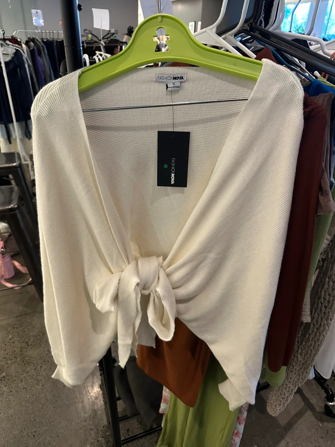 Fashion Nova Love Craze Cropped Sweater - Cream, Size S - photo 3