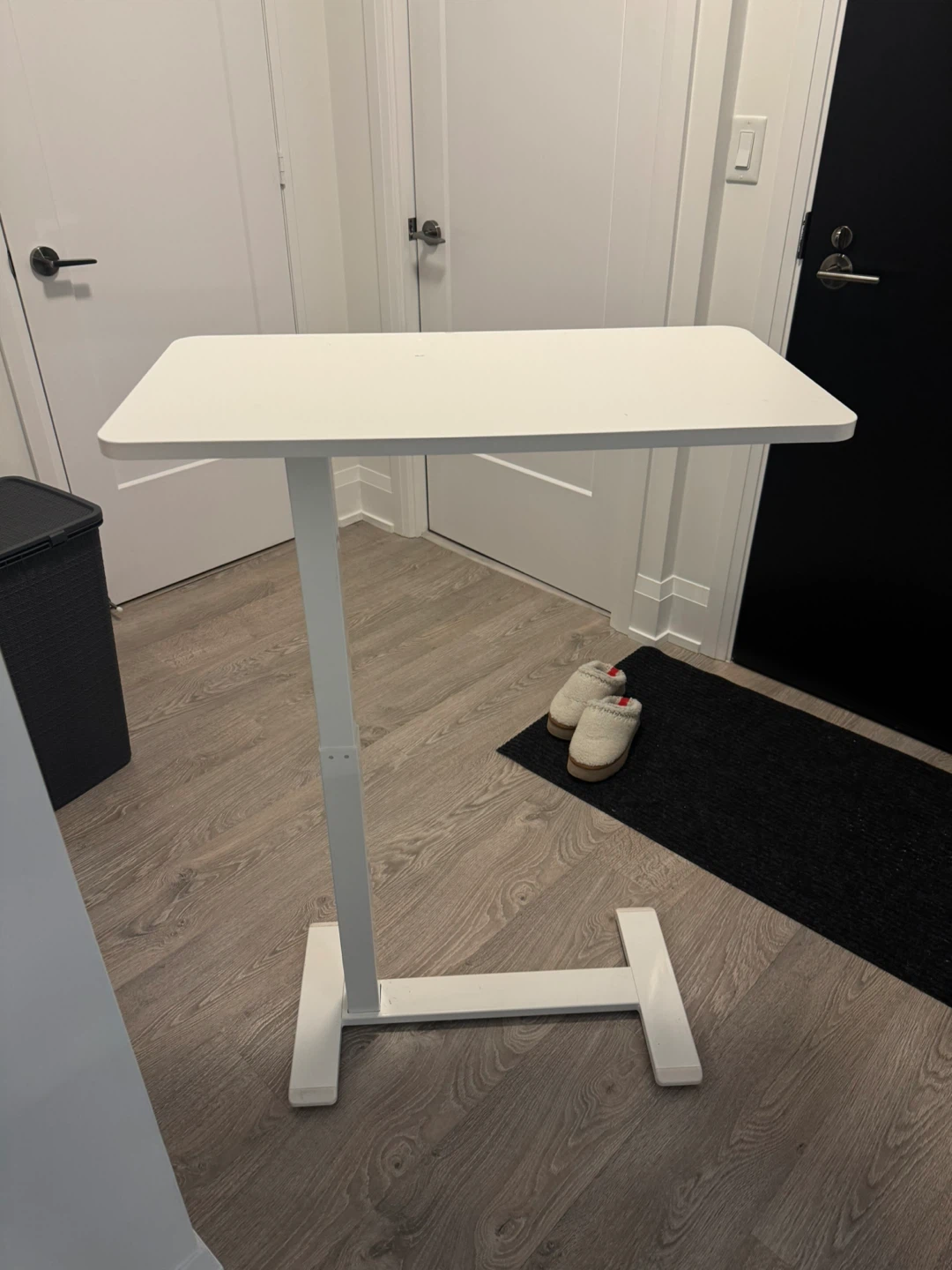 Adjustable Height White Table