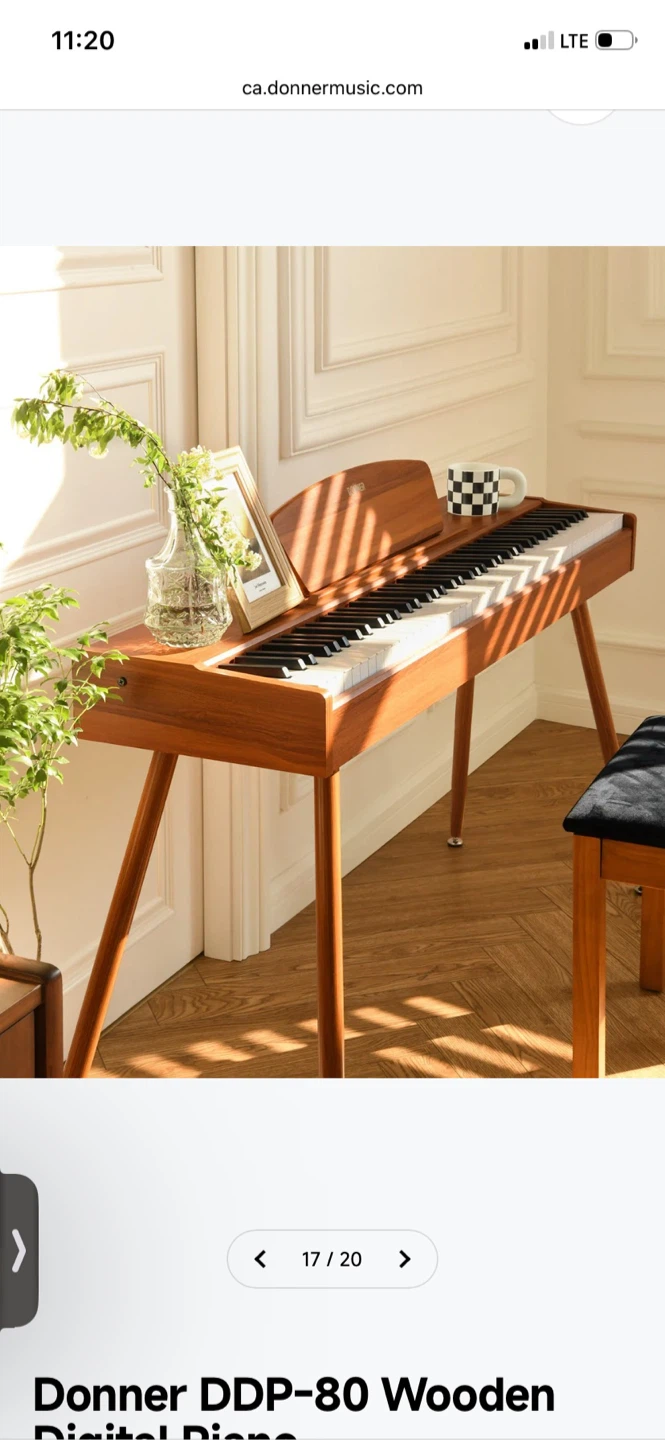Donner DDP-80 Wooden Digital Piano, 88 Weighted Keys - photo 3