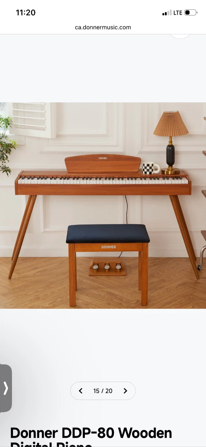 Donner DDP-80 Wooden Digital Piano, 88 Weighted Keys - photo 4