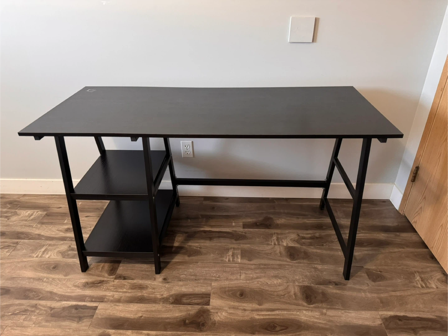 Modern 55" Computer Desk with Storage Shelves (Like New) - photo 3