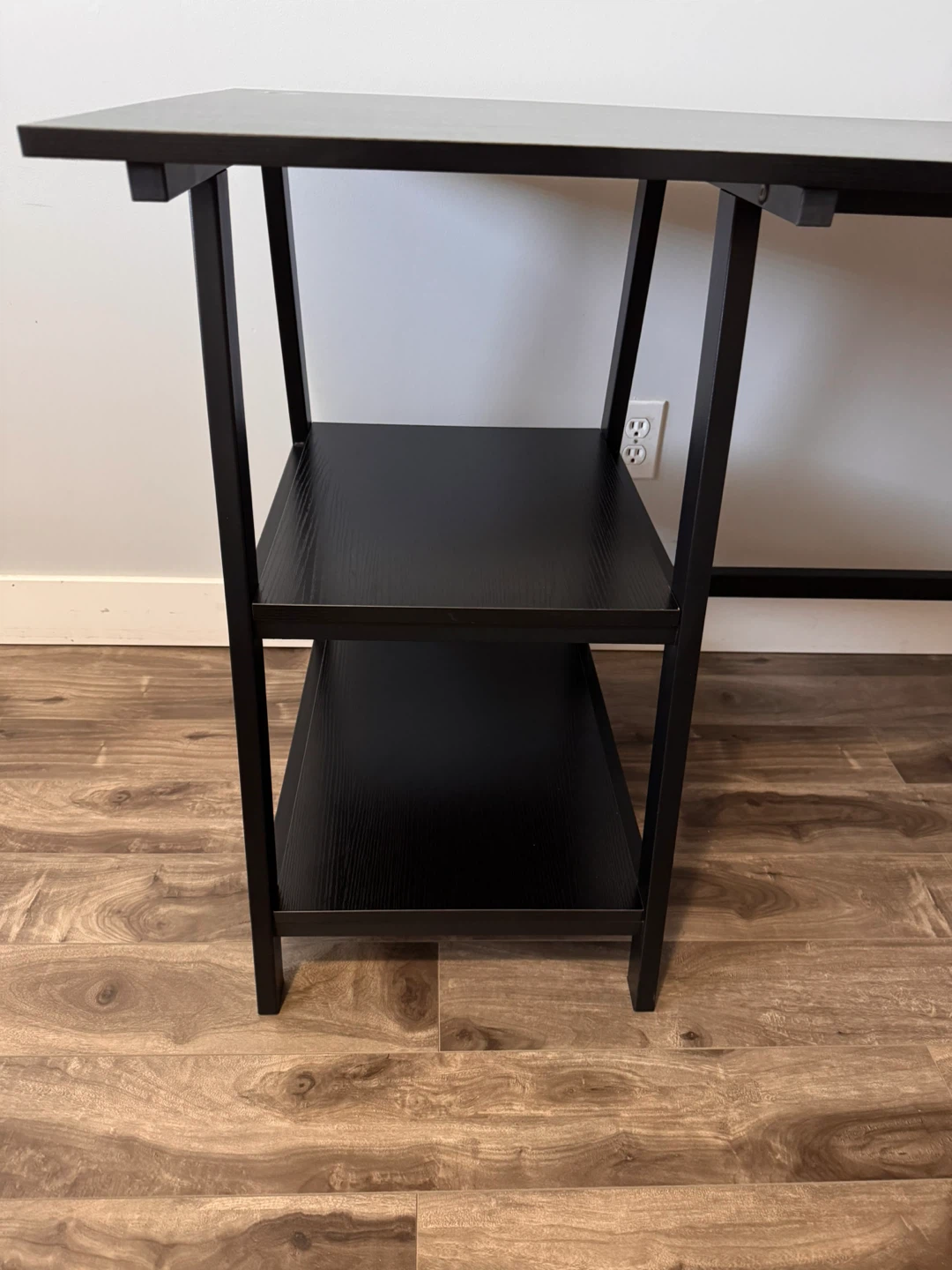 Modern 55" Computer Desk with Storage Shelves (Like New) - photo 4