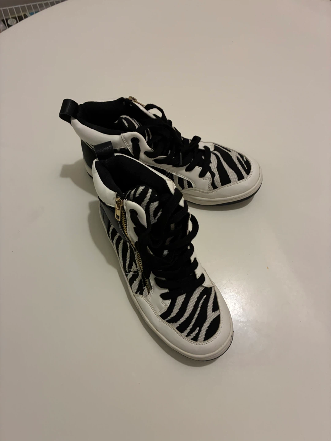 Zebra Print High Top Sneakers - photo 2