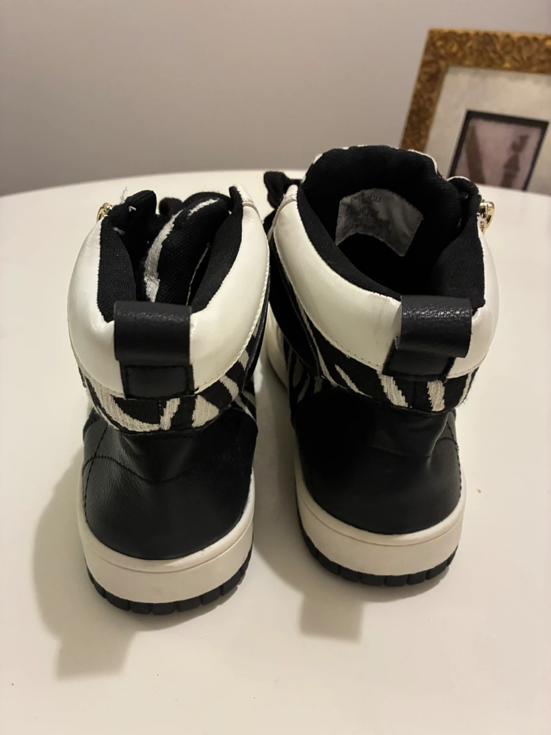 Zebra Print High Top Sneakers - photo 3
