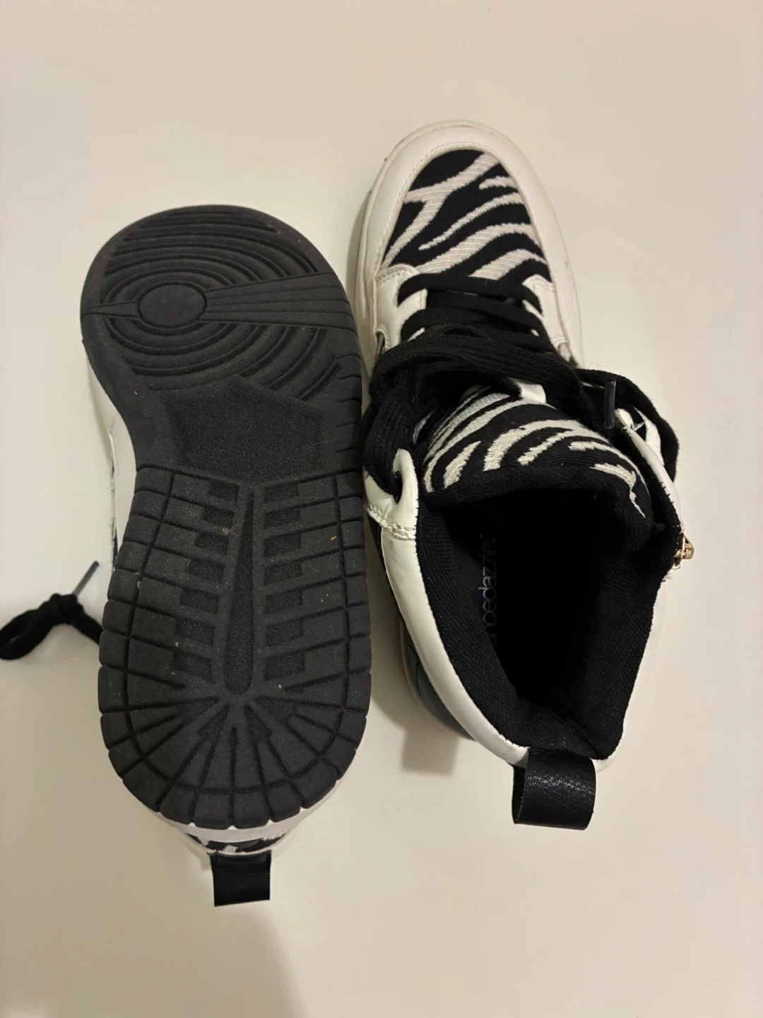 Zebra Print High Top Sneakers - photo 5