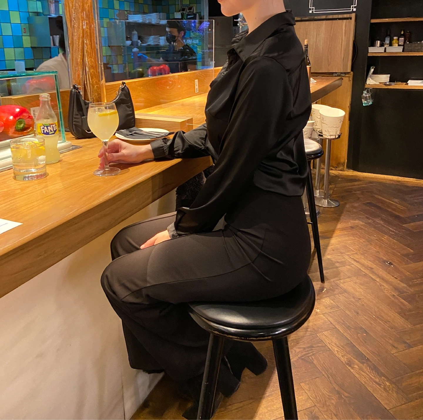 Fashion Nova Smooth Talkin' Button Down Top - Black, Size XS - photo 2