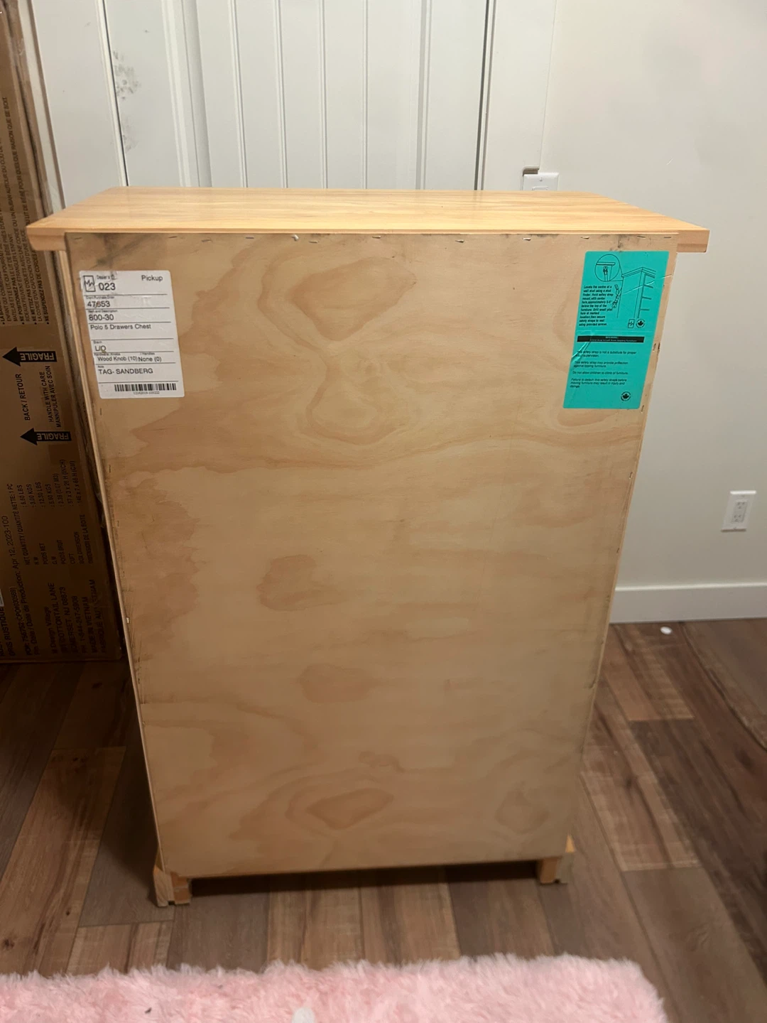 Polo 5-Drawer Chest - Sandberg Finish - photo 4