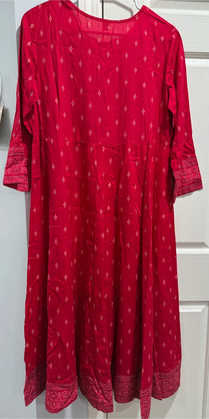 Hot Pink block print Kurti - Size Medium - photo 2