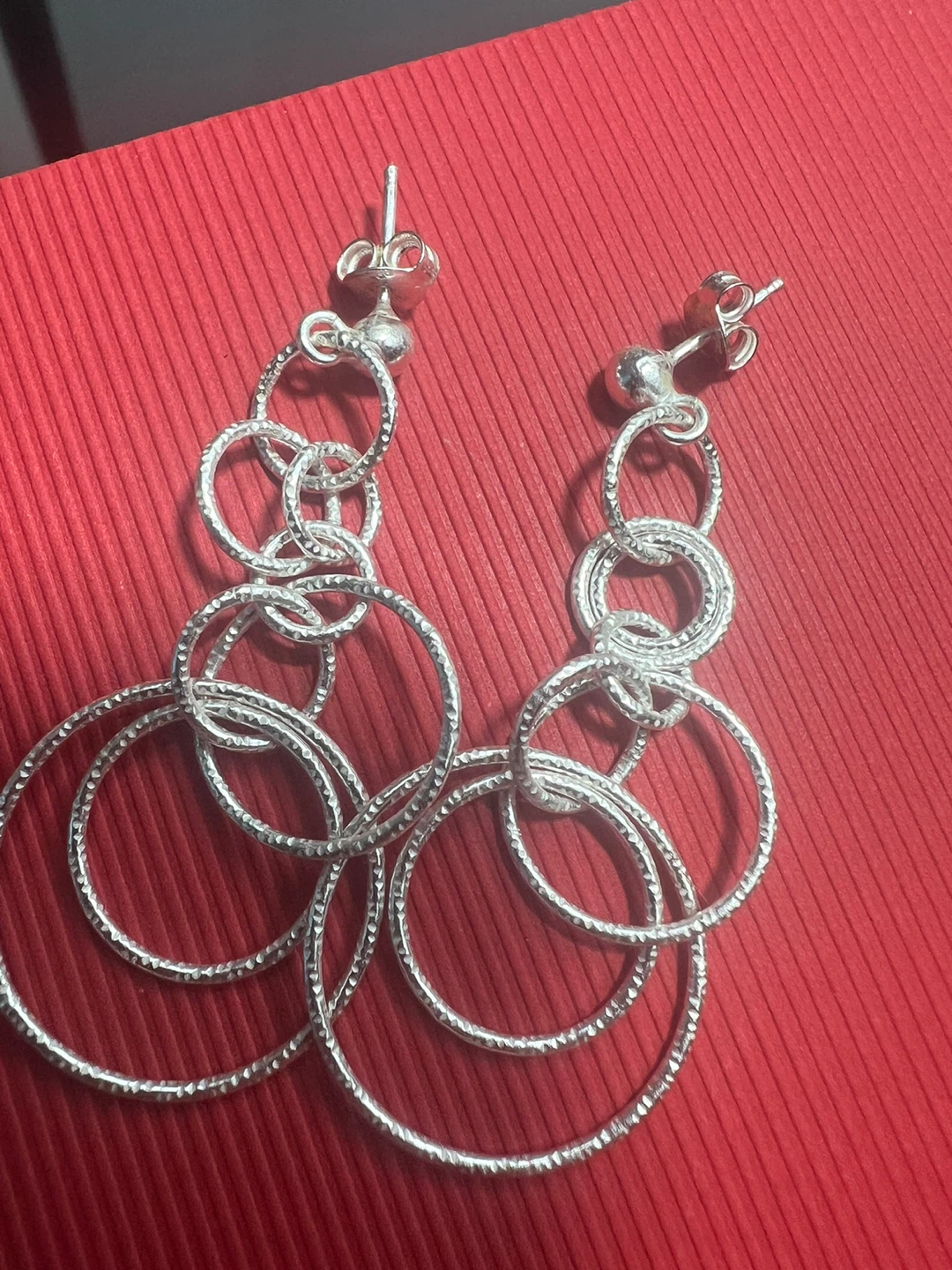 925 Silver Circle Drop Earrings