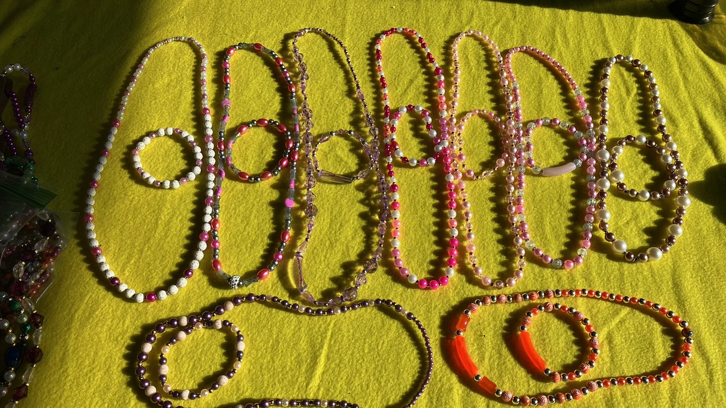 Beaded Necklace & Bracelet Set