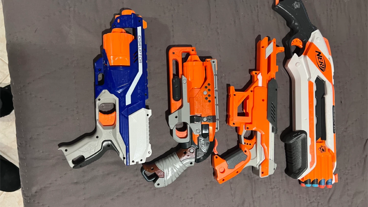 $10 each Nerf blasters