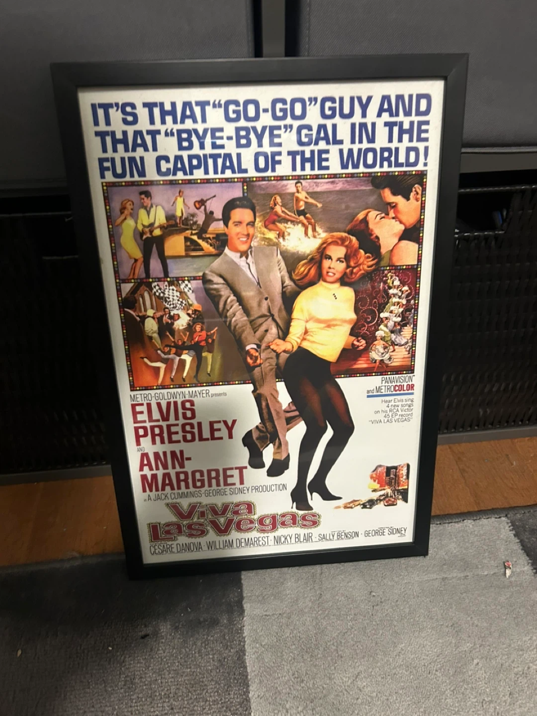 Viva Las Vegas Elvis Presley Framed Poster