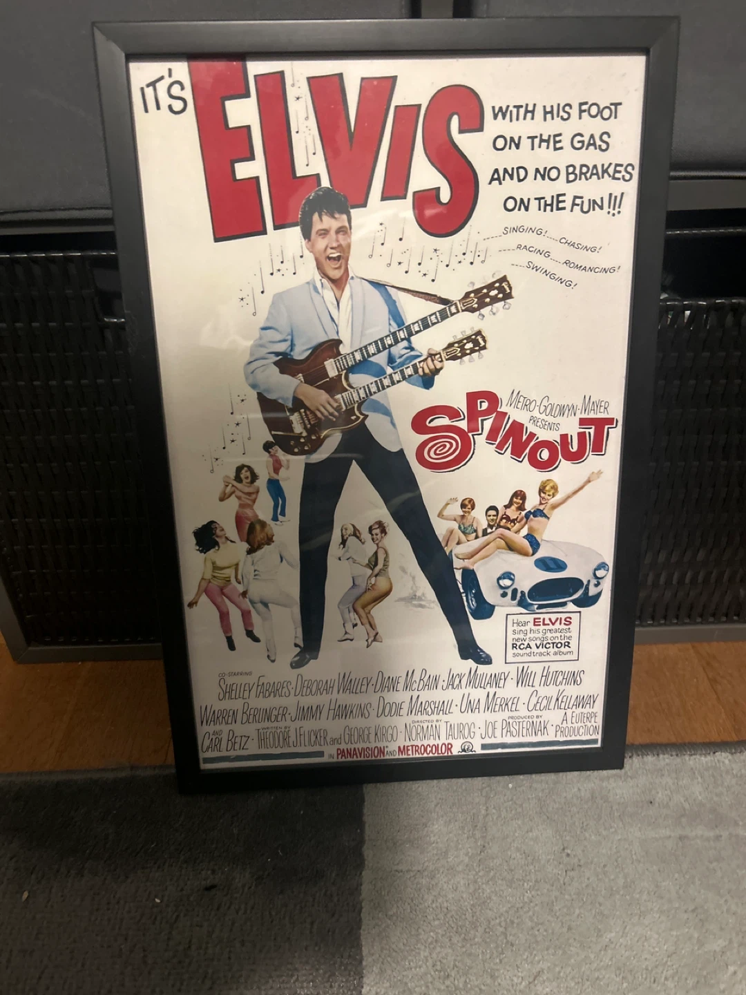 Framed Elvis 'Spinout' Movie Poster