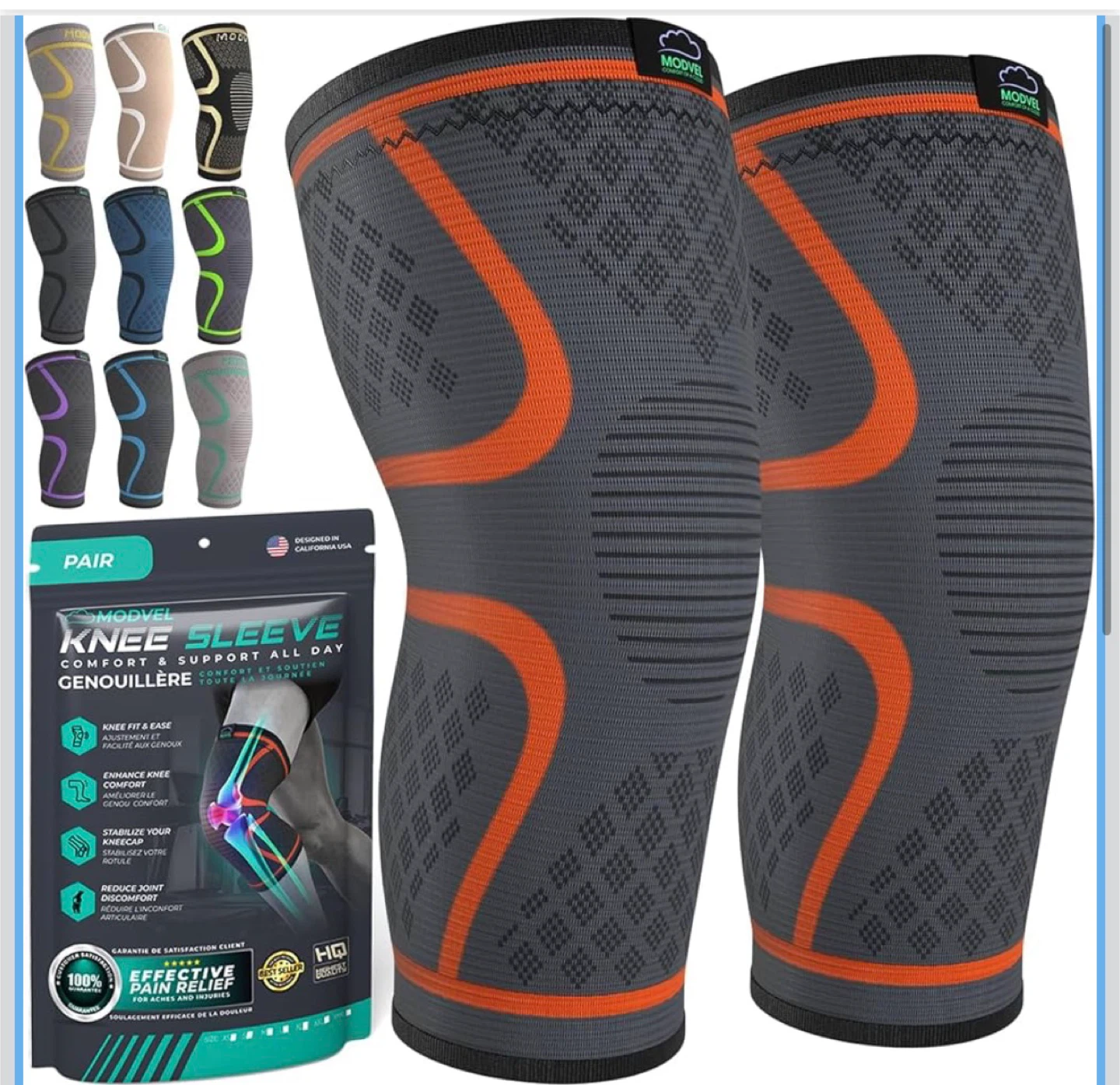 Modvel Knee Sleeve Compression Support - Size M