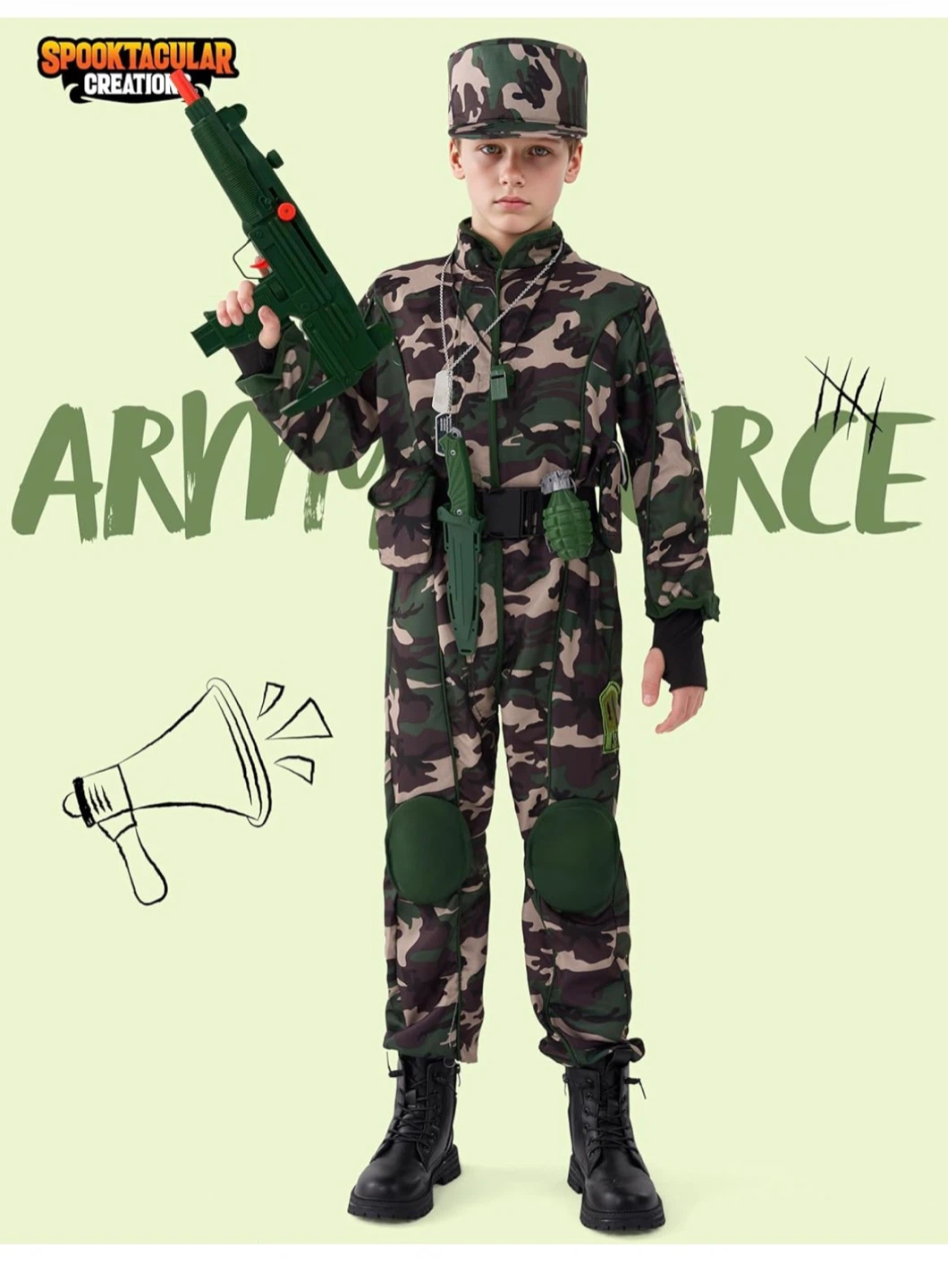 Army Force Camo Costume - Size M - photo 2