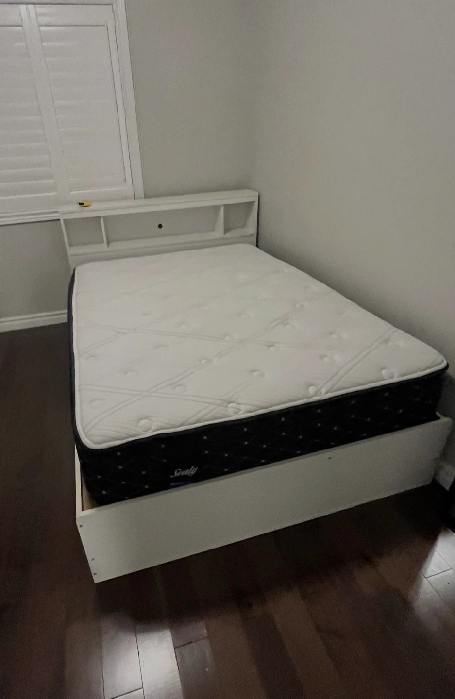 Double/Full Storage Bed + Mattress | Great Condition - photo 2