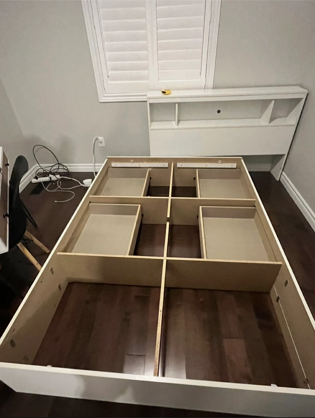 Double/Full Storage Bed + Mattress | Great Condition - photo 4