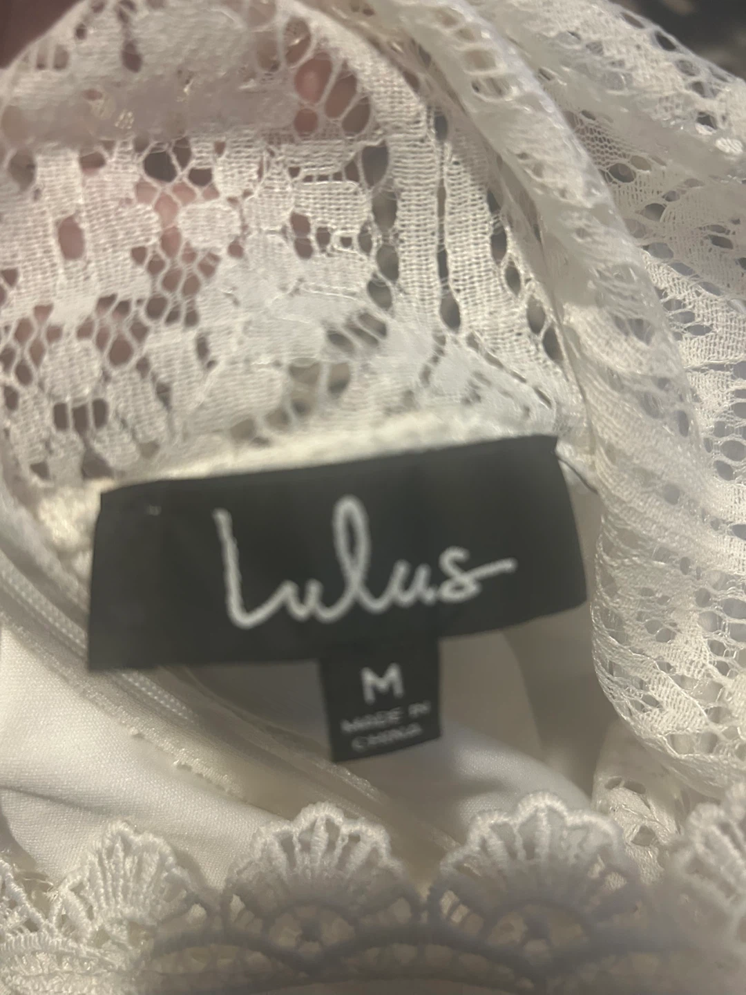 Lulus White Lace Dress - Size M - photo 5