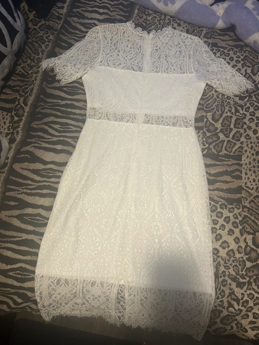 Lulus White Lace Dress - Size M - photo 2