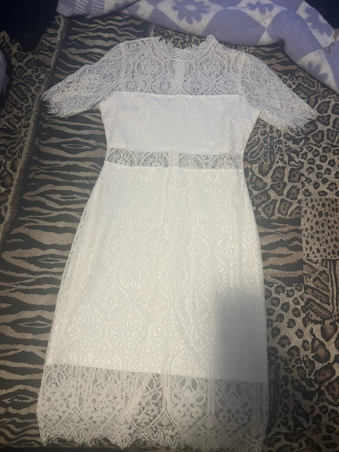 Lulus White Lace Dress - Size M