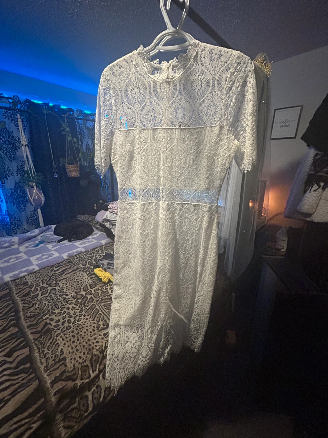 Lulus White Lace Dress - Size M - photo 4