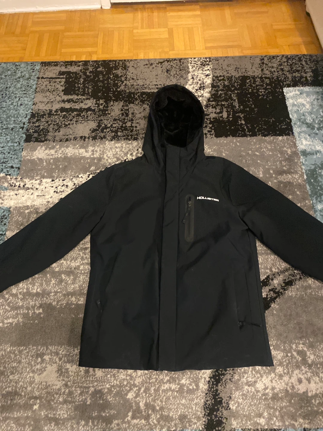 Hollister All-Weather Black Jacket - Size S