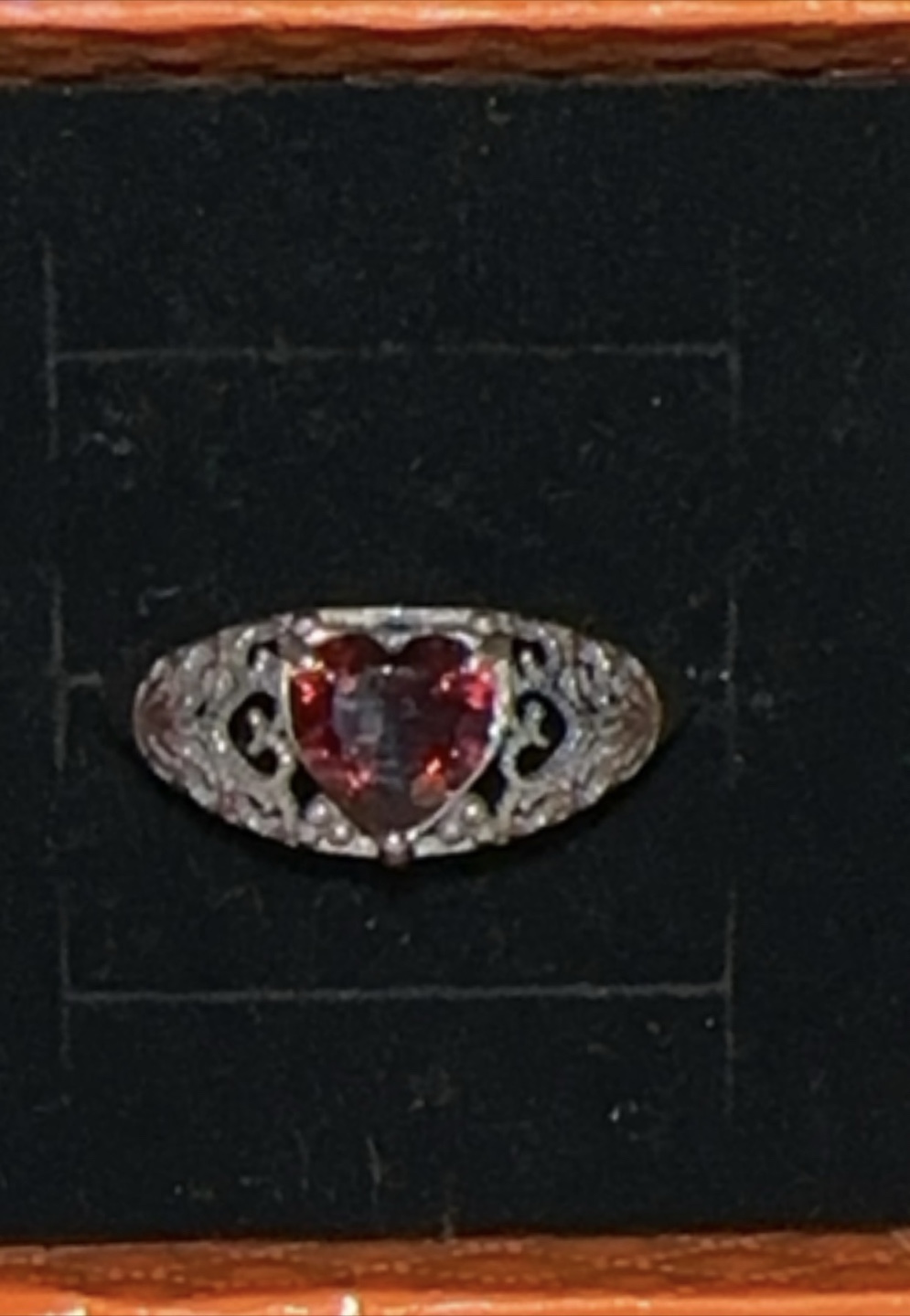 Red garnet heart