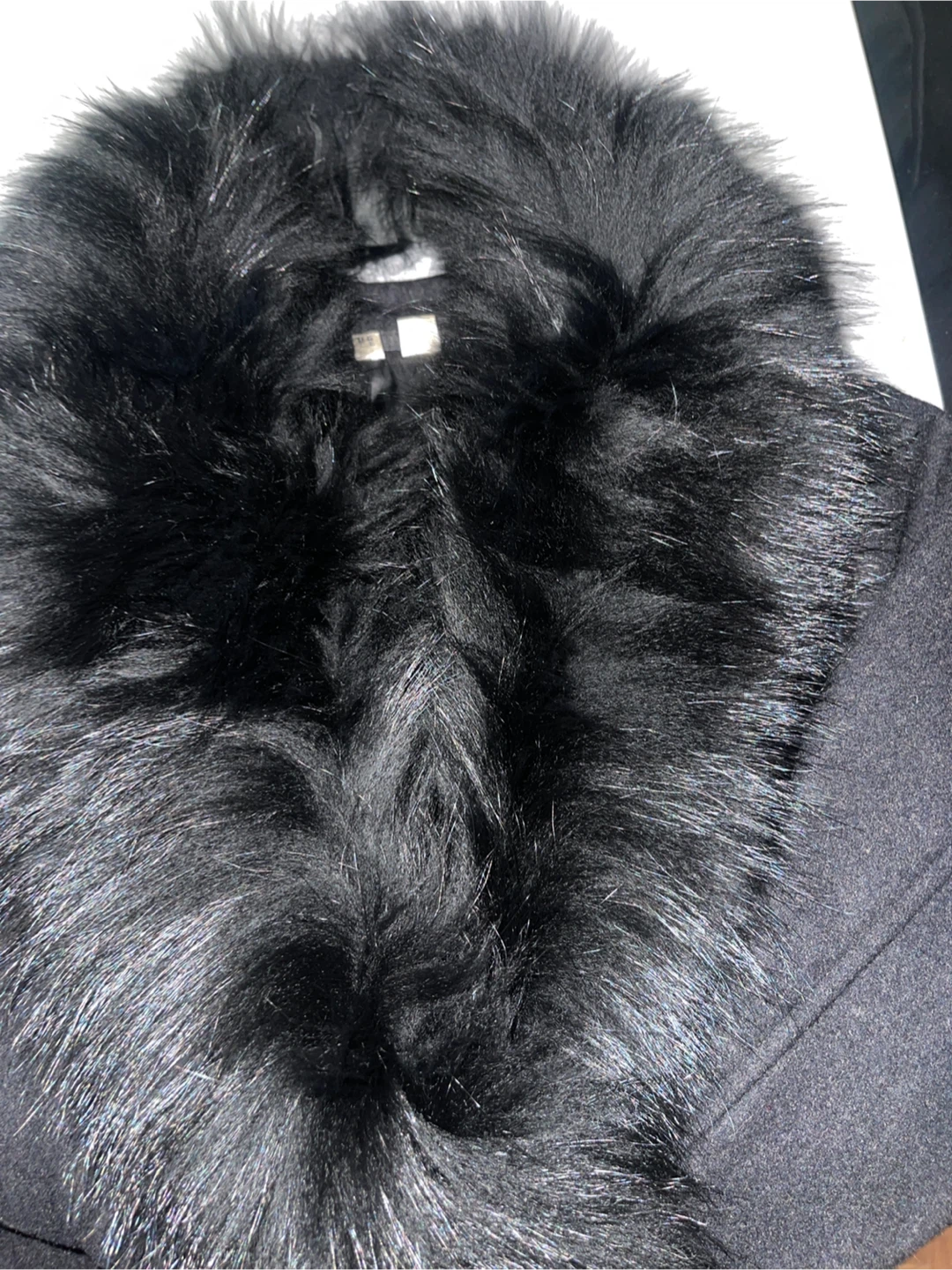 H&M Black Wool Blend Coat Size 6 - photo 2