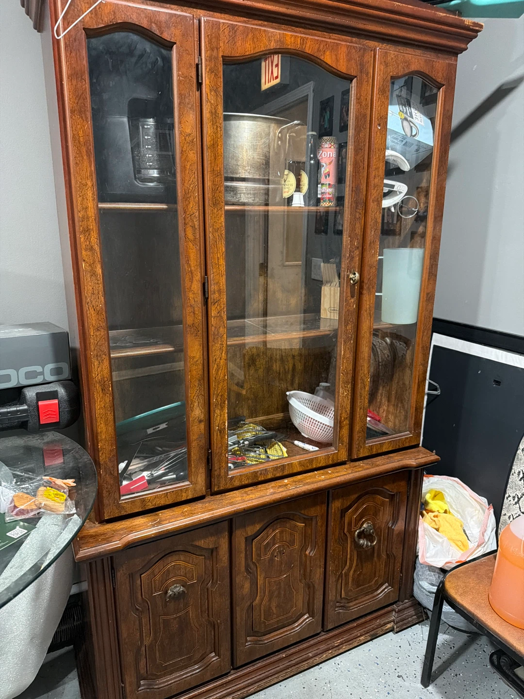 Vintage Wooden China Cabinet