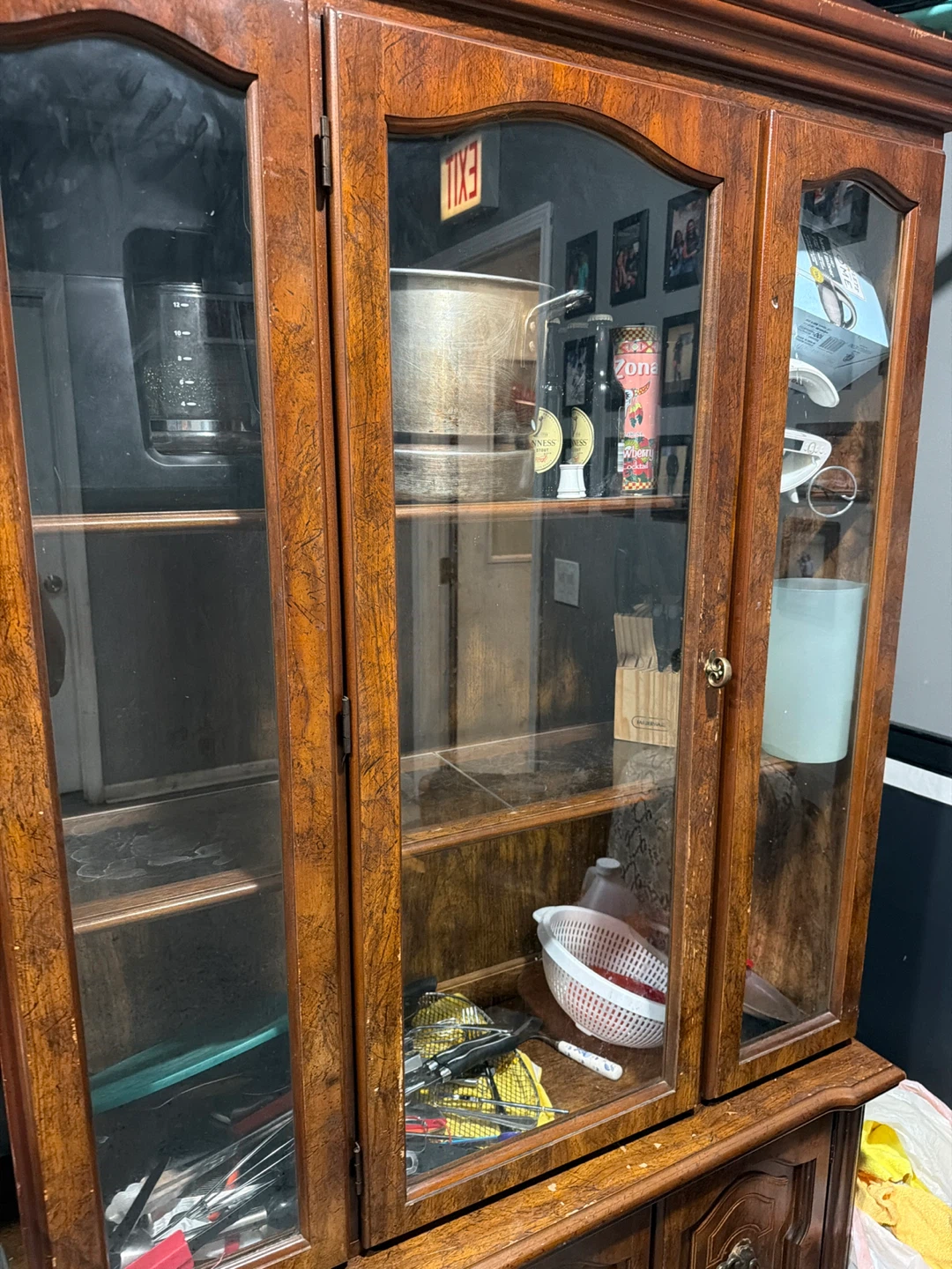 Vintage Wooden China Cabinet - photo 2