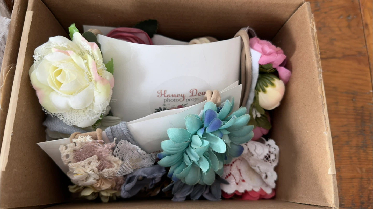 Baby/Newborn Photo Props - Box of Assorted Items