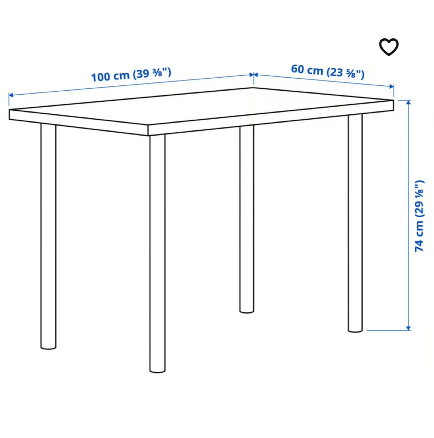 Like New - IKEA "Linnmon" Desk (100x60cm) - White - $35 Steal! - photo 2