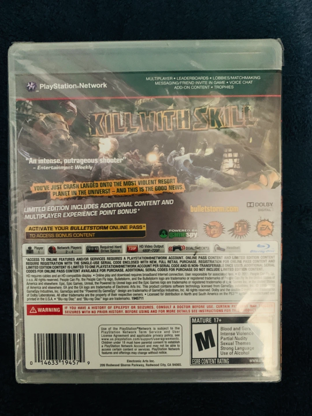 Brand New Bulletstorm Limited Edition Sony PlayStation 3 - photo 2