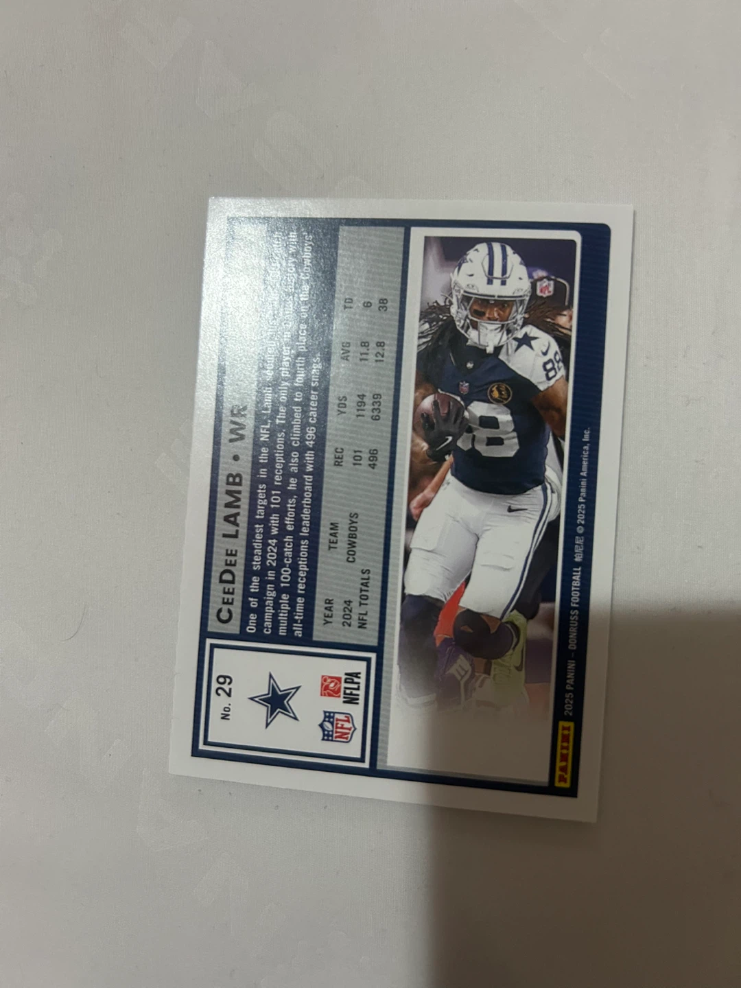 CeeDee Lamb 2024 Panini Donruss Football Card - photo 2