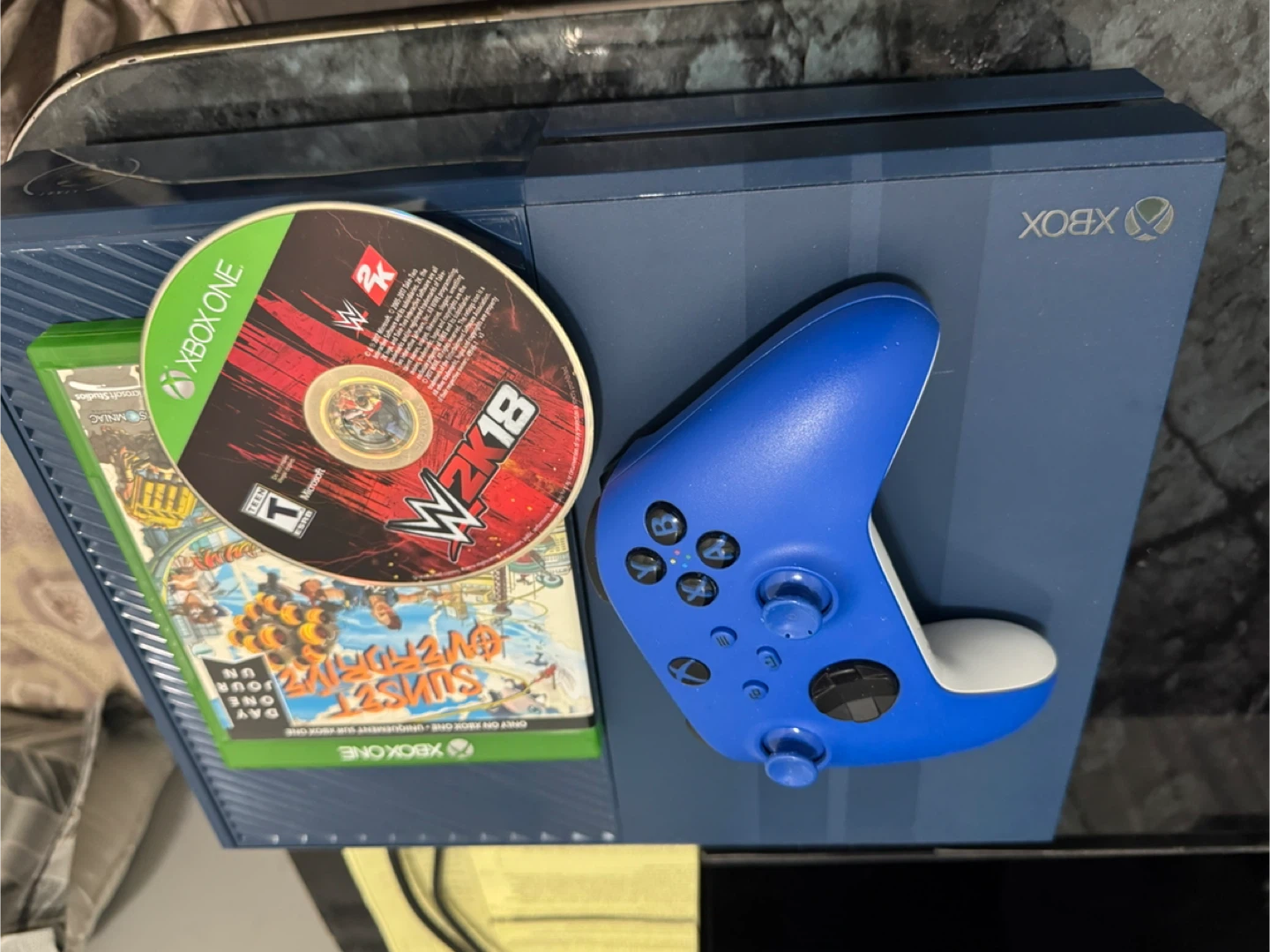 Xbox One  forza Edition Blue Console + Controller - photo 3