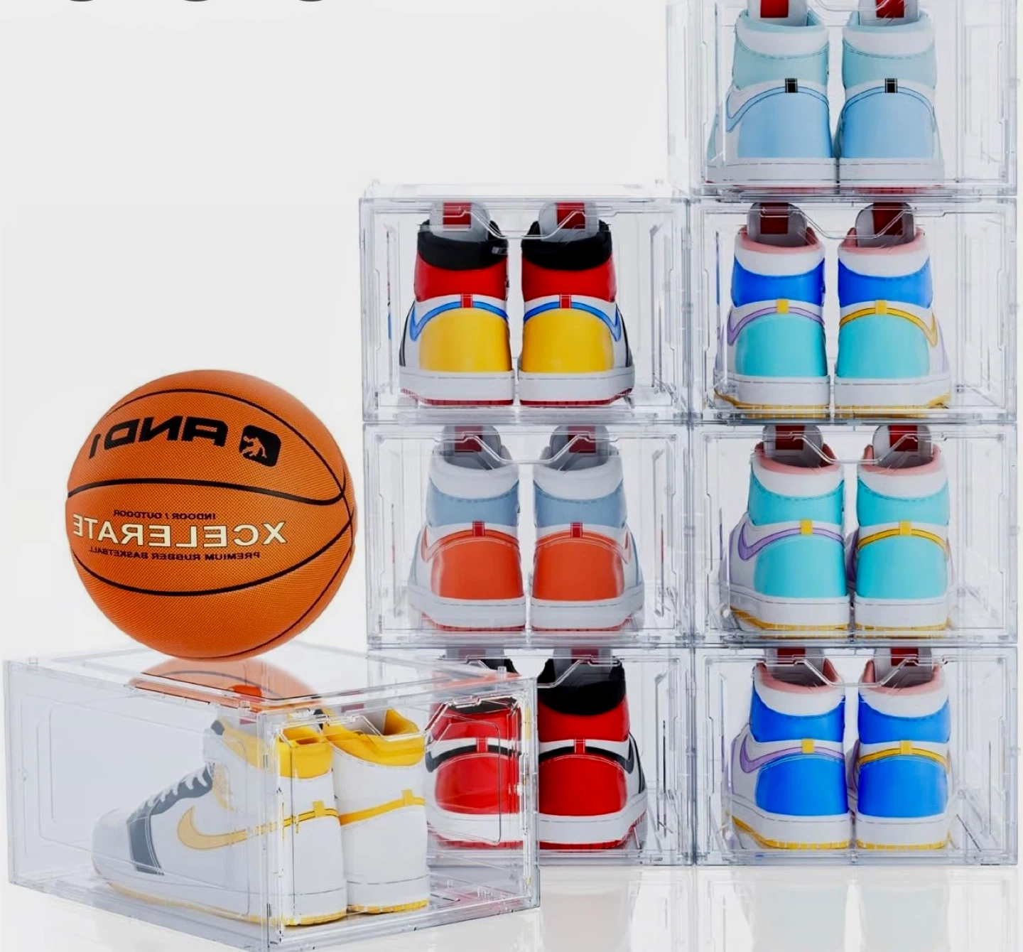 Clear Stackable Shoe Storage Boxes