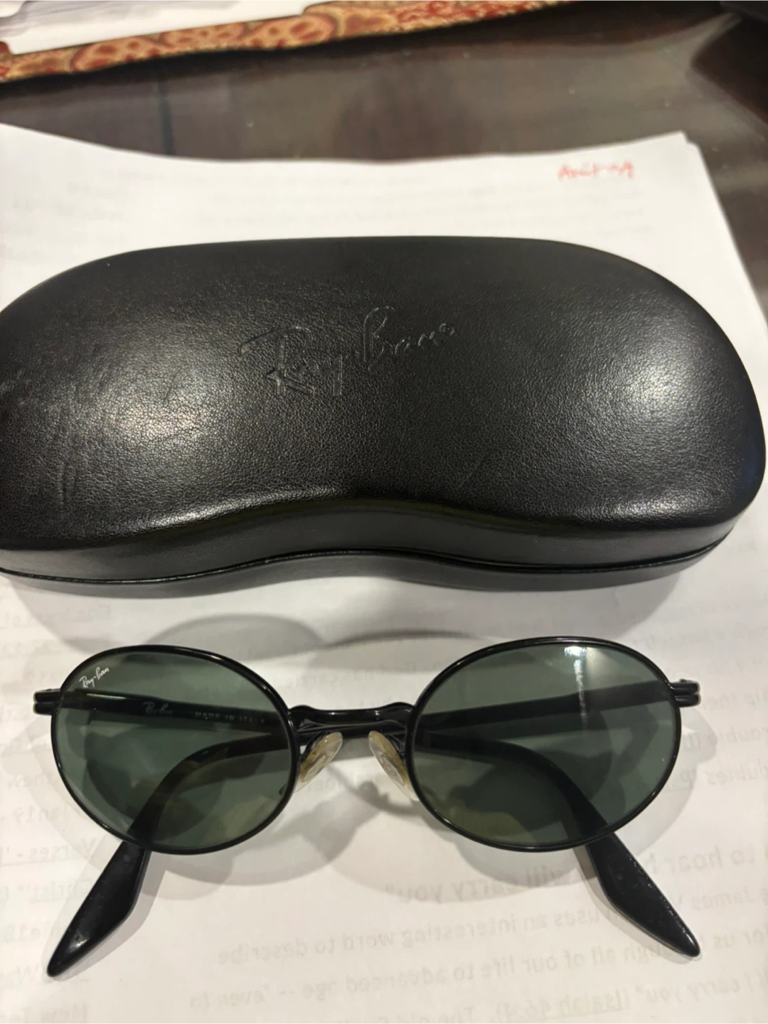 Ray-Ban Oval Sunglasses with Case - photo 2
