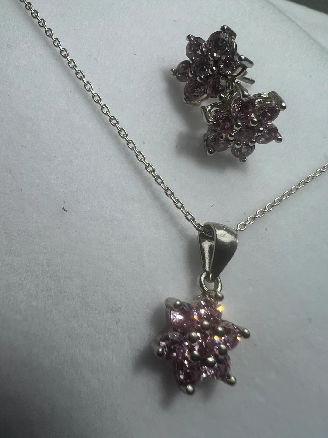 925 silver earrings and necklace - photo 3