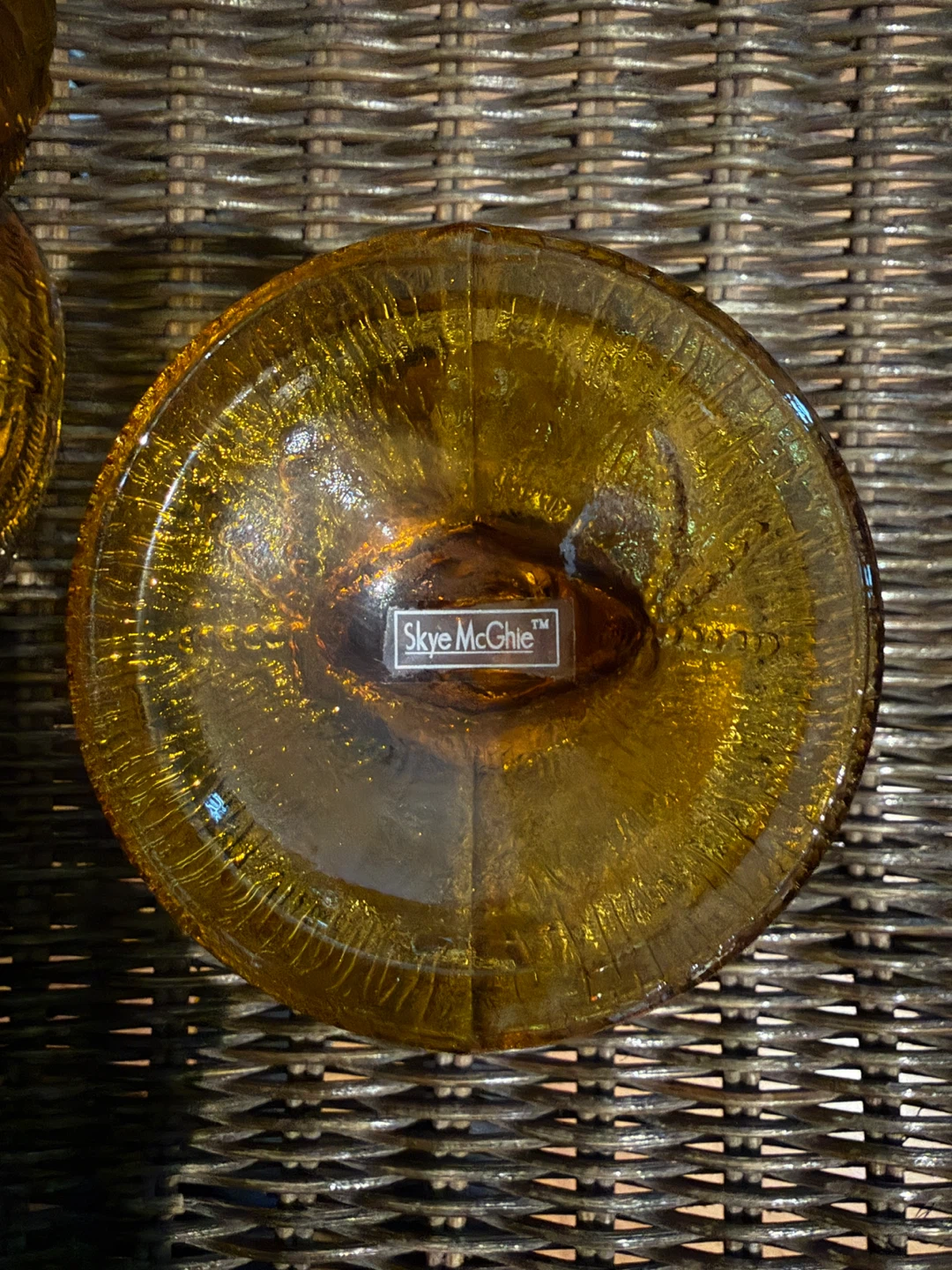 Skye McGhie Amber Glass Bowl & Chicken Dish - photo 3